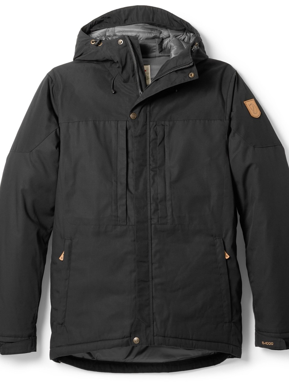 Fjallraven Men’s Black Hooded Insulated Puffer Jacket XXL